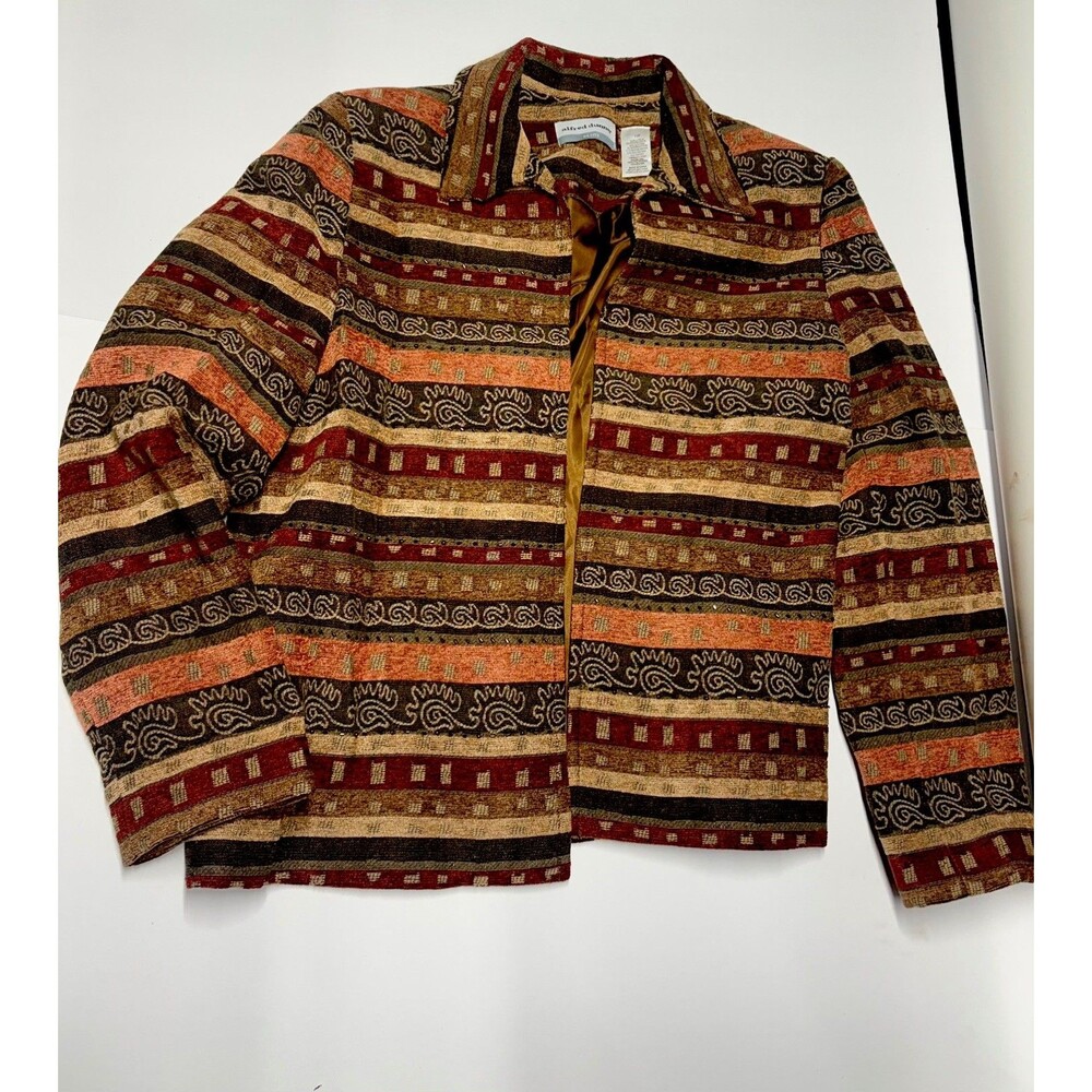 Alfred Dunner Women’s Size 10 Petite Blazer Jacket Autumn Tones Southwest Open